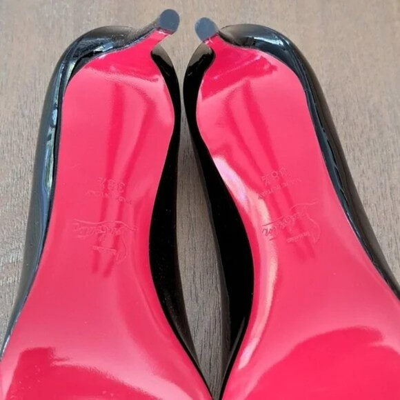 Christian Louboutin Kate Pumps - Black Patent Leather - Size: Eur 38.5 (US 8.5) - Picture 12 of 16